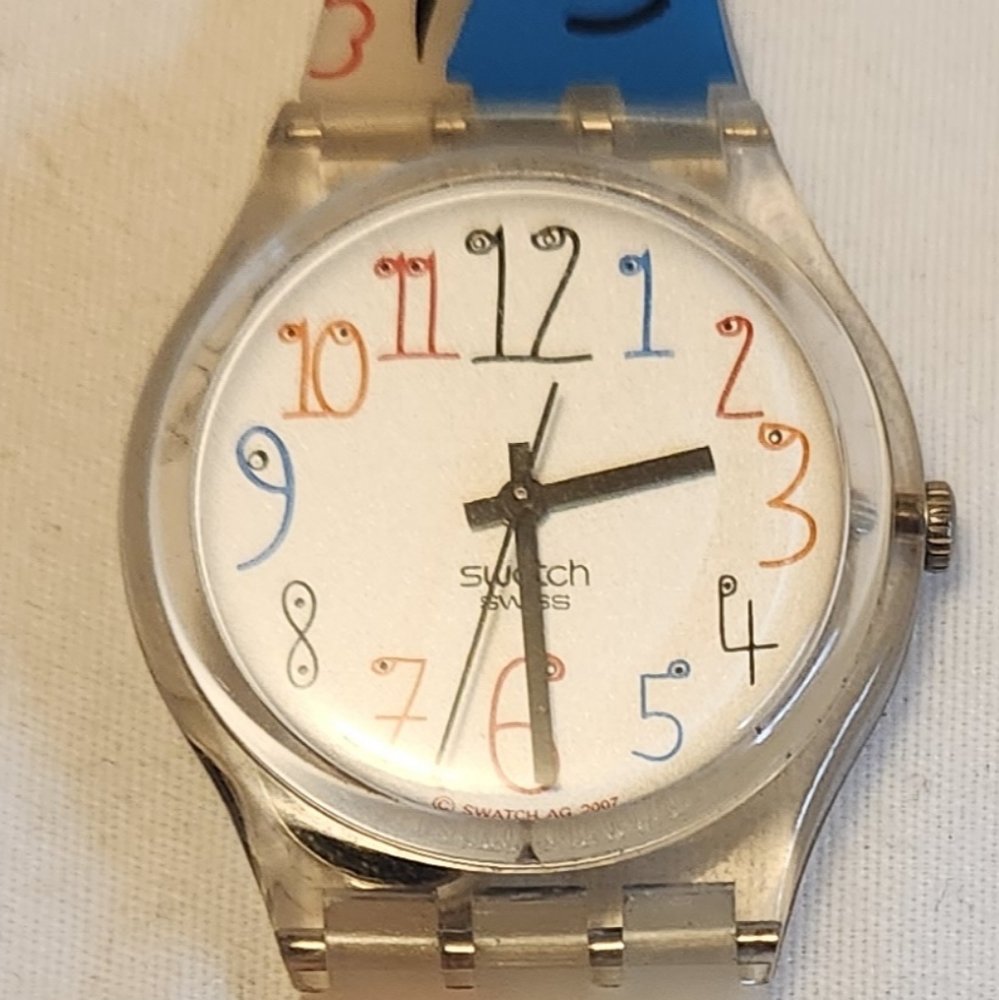 Super rare rainy day Swatch watch